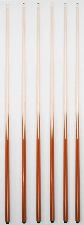 Empire USA 57" 4-Prong House & Bar Billiard Pool Cue Stick (Set of 6)